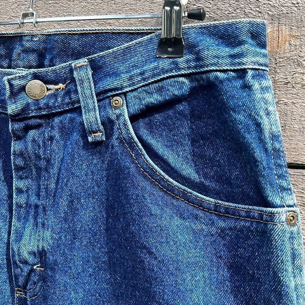 Wrangler Men's Five Star Premium Straight Leg Jeans Dark Stone Wash Size 32x29 - Picture 3 of 6